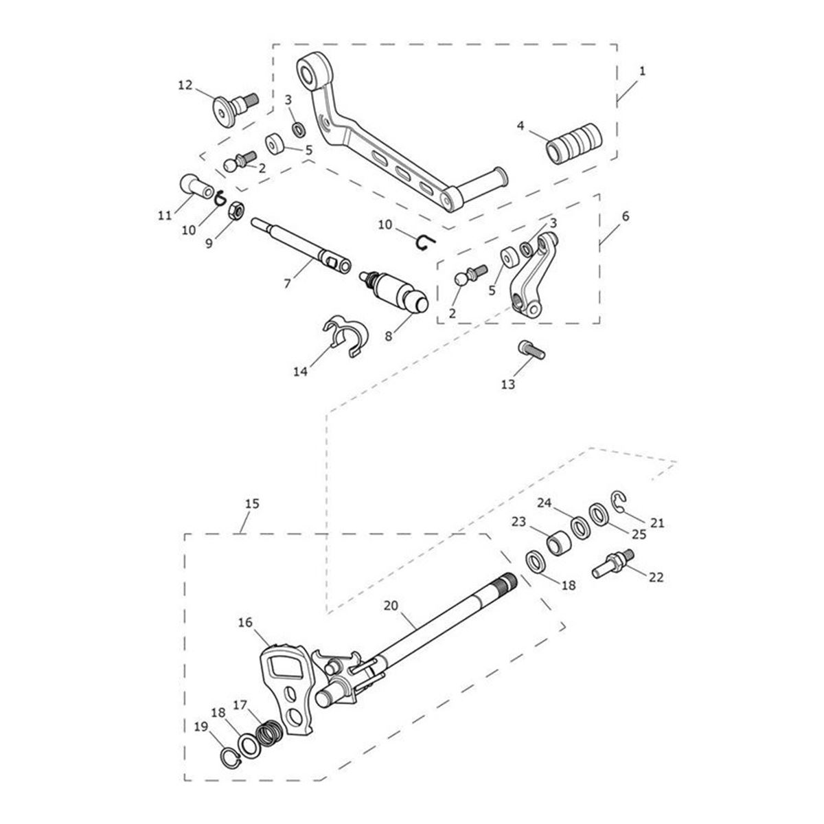 Bild von Gearchange Pedal Assembly