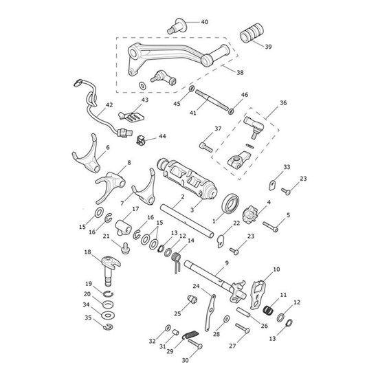 Bild von Gearchange Pedal Assy, Black