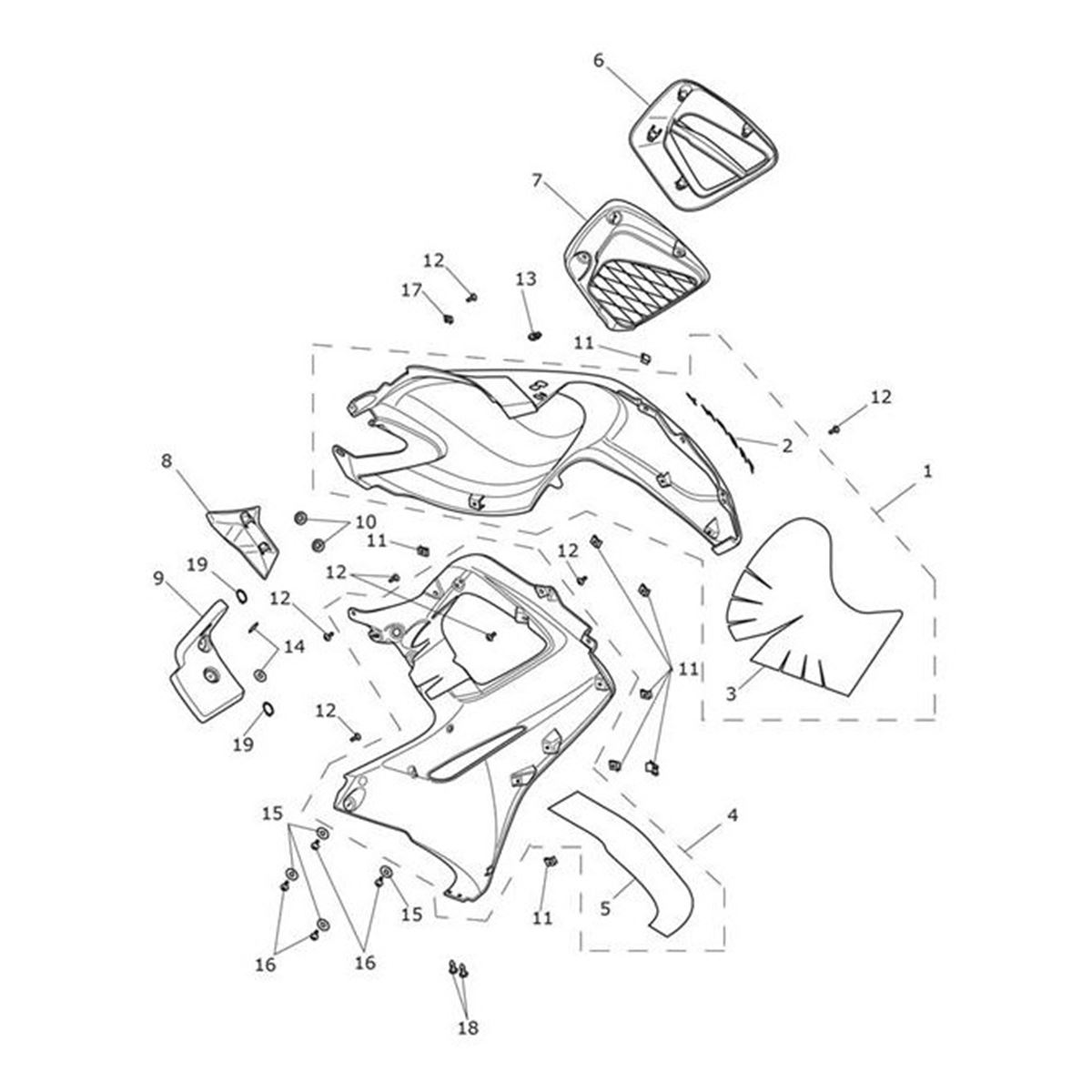 Bild von Grille, Radiator Duct, LH