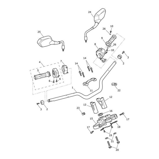 Bild von Handlebar Riser, LH