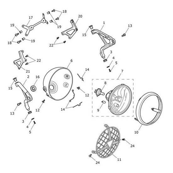 Bild von Headlamp Without Bulb Shield