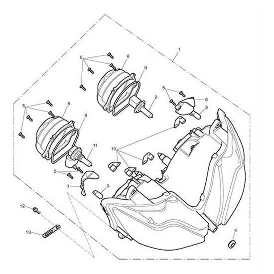 Bild von Headlight, RH Dip