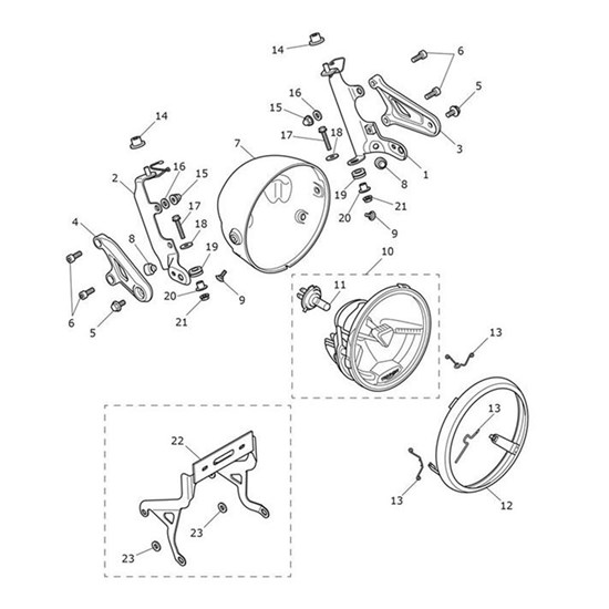 Bild von Headlight, Subframe, LH