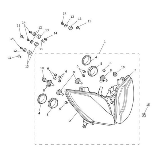 Bild von Headlight Assembly, Sym Dip