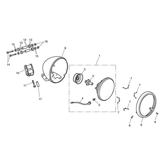 Bild von Headlight Assy, Bowl