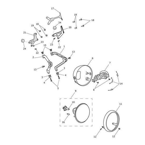 Bild von Headlight Bracket, LH, Silver