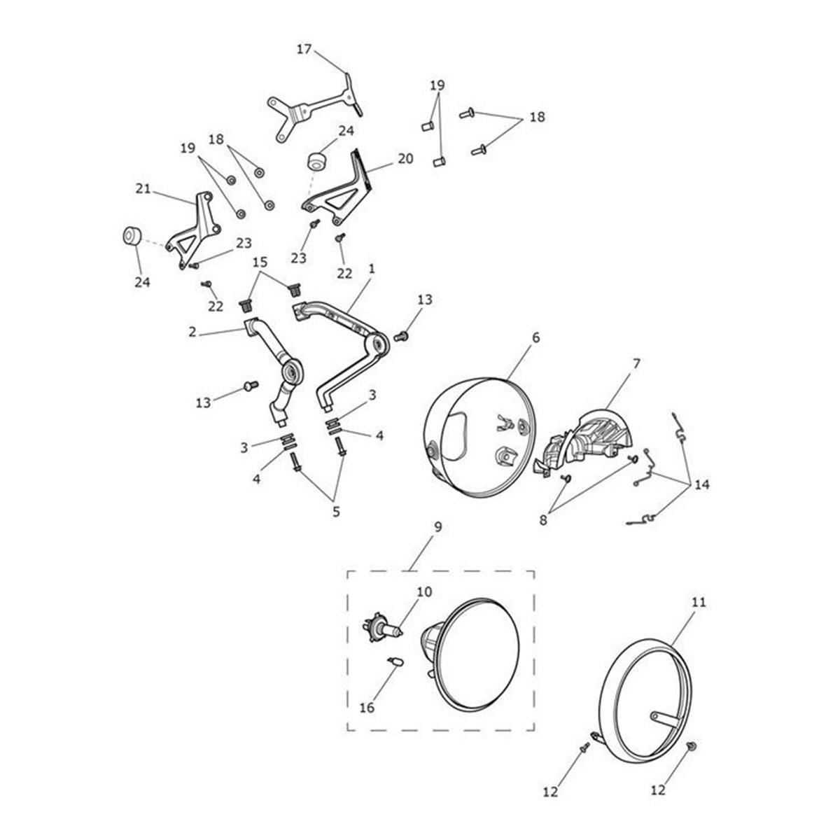 Bild von Headlight Bracket, RH, Silver