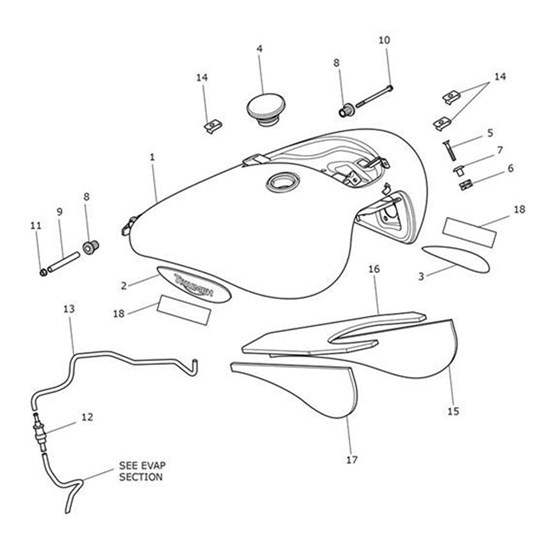 Bild von Heat Pad, Fuel Tank, LH