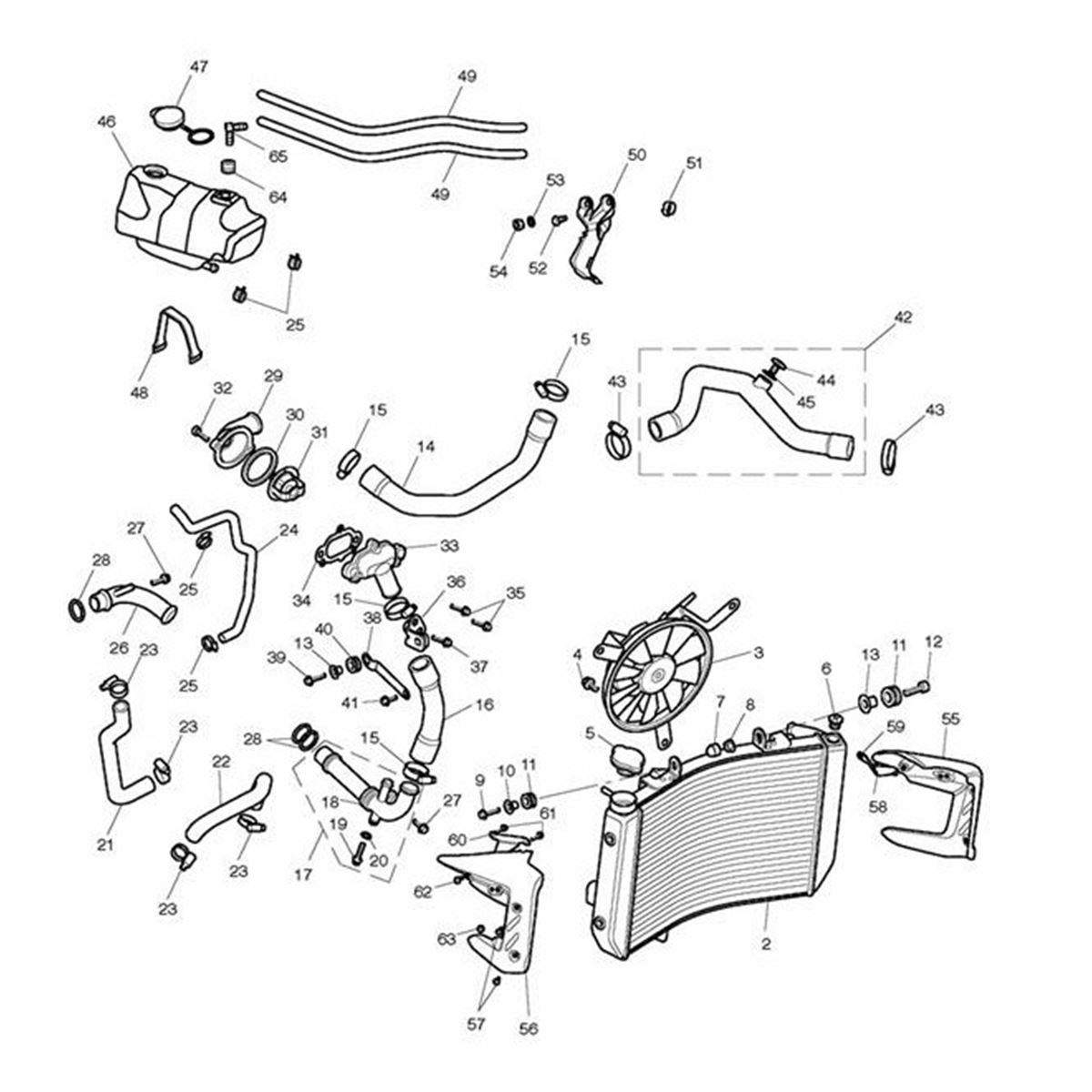 Bild von Hose, Coolant, Rad to Thermostat