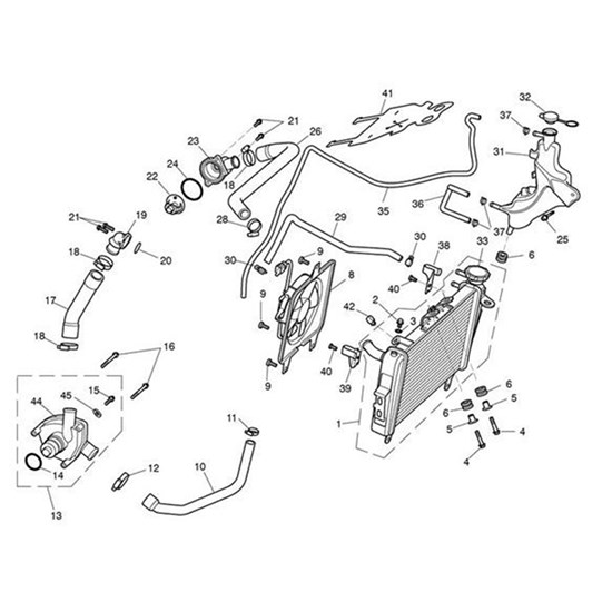 Bild von Hose, Cyl Head to Rad