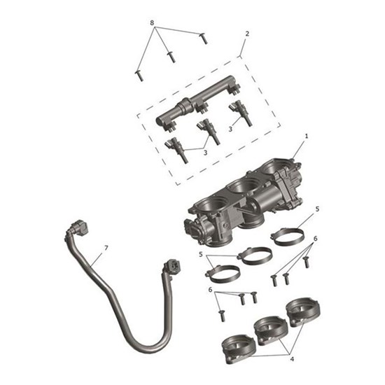 Bild von Hose, Fuel Feed, Rubber, Assy