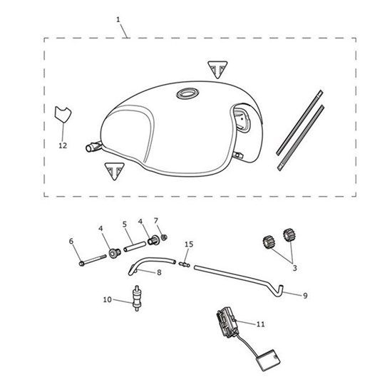 Bild von Hose, Fuel Tank to Evap Can