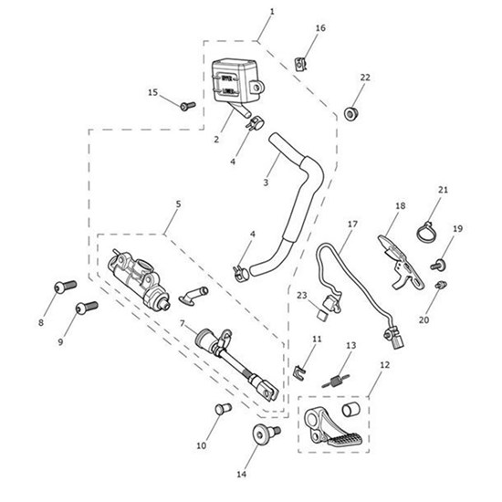 Bild von Hose, Reservoir, Rear M/Cyl