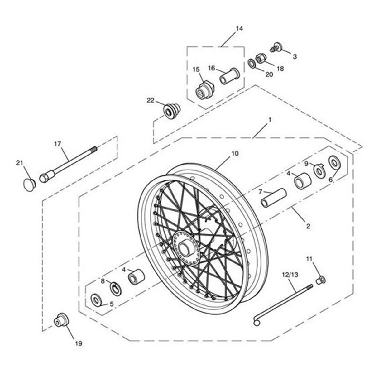 Bild von Hub Assy, Front, Black