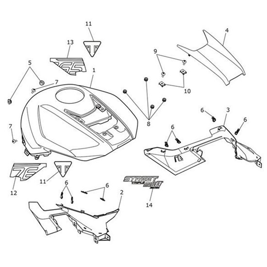 Bild von Infill, Fuel Tank, LH, Mldg