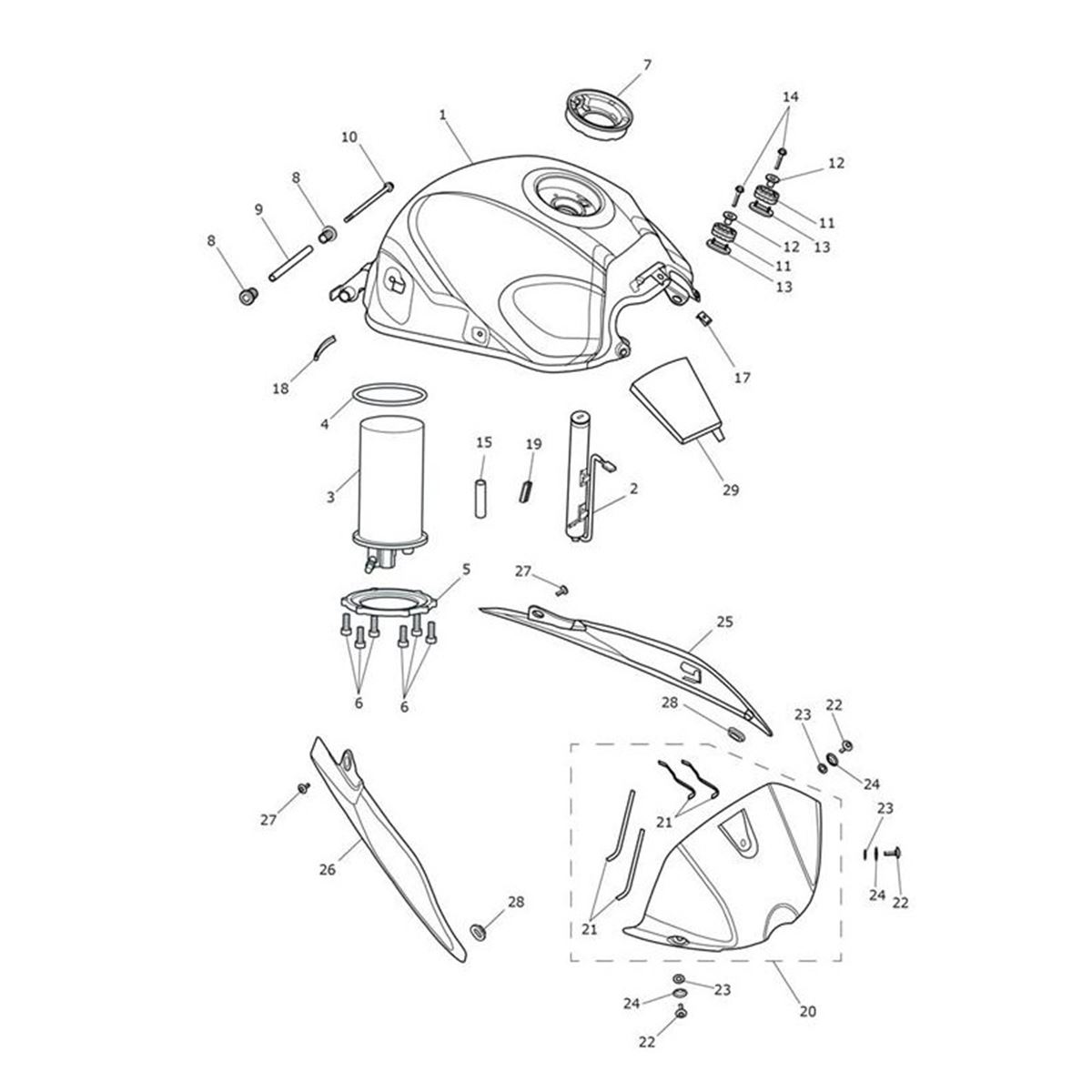 Bild von Infill, Fuel Tank, RH