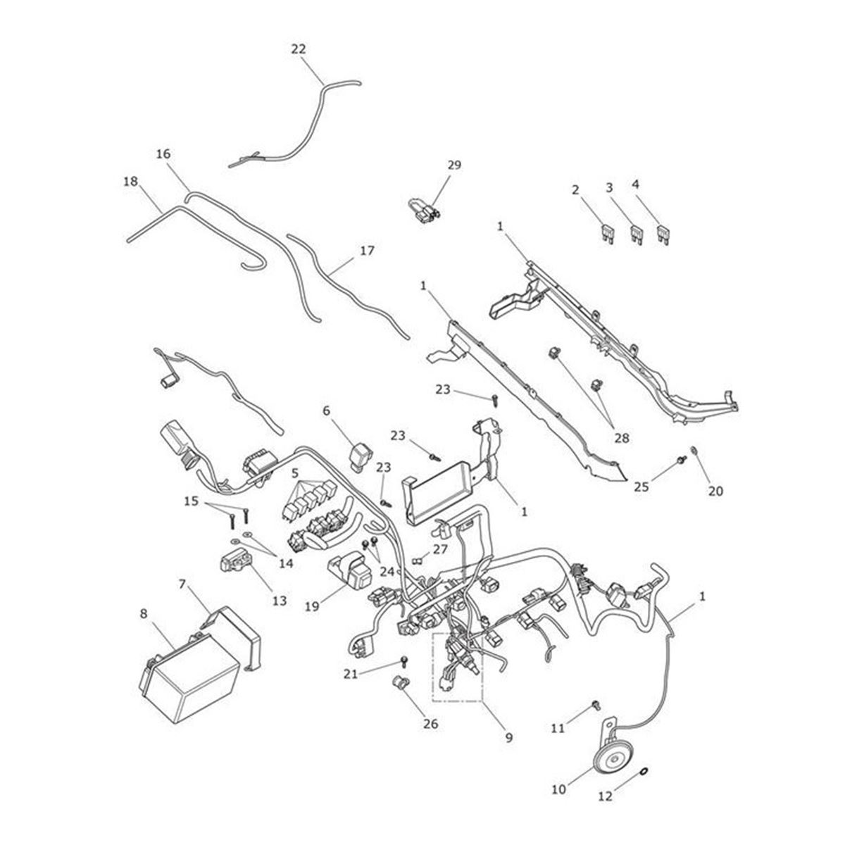 Bild von Kit, Main Harness, ABS & Gear Sensor