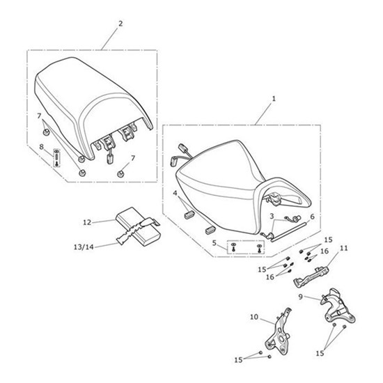 Bild von Kit, Pillion Seat, Spares