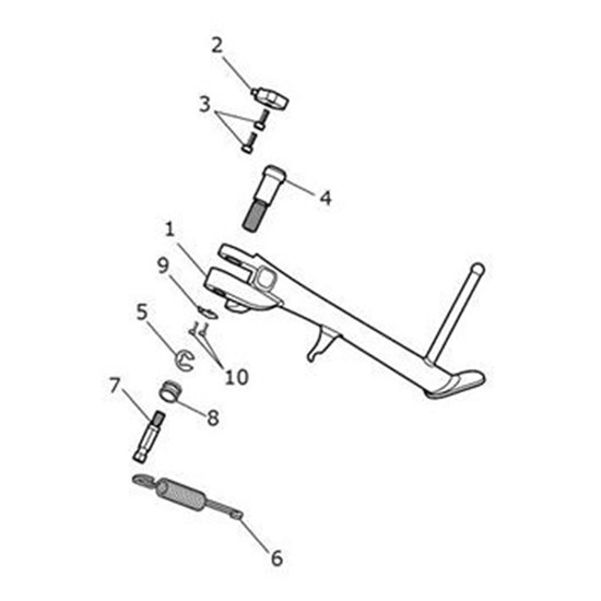 Bild von Kit, Sidestand, Pin Bush Spring