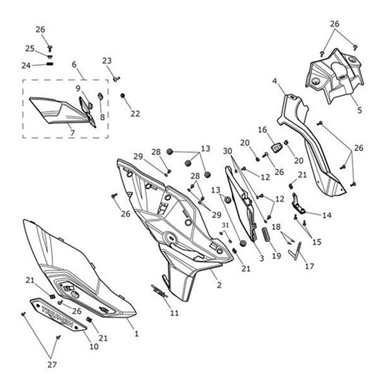 Bild von Kit, Tank Panel, RH, Phantom Black