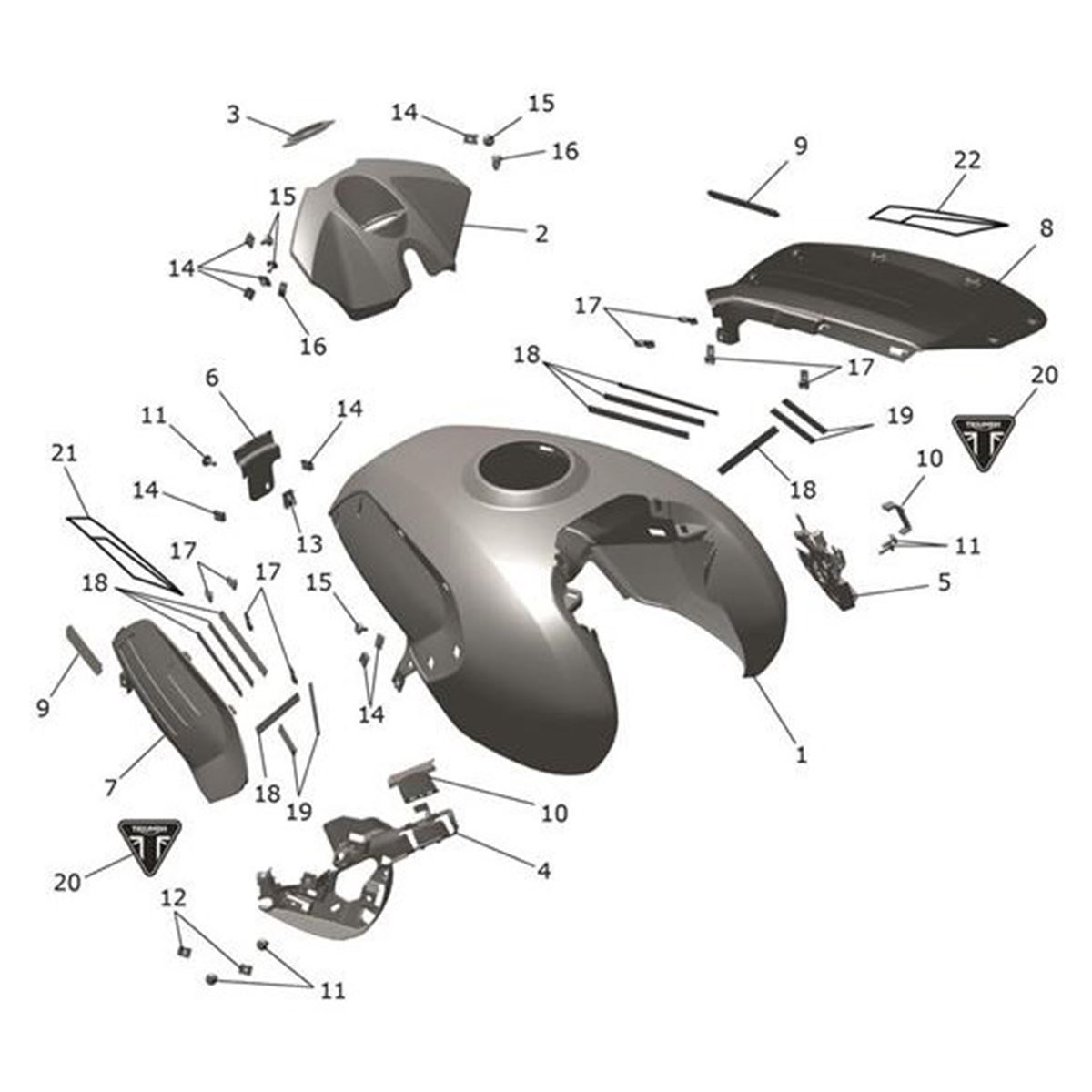 Bild von Knee Pad, Fuel Tank, RH