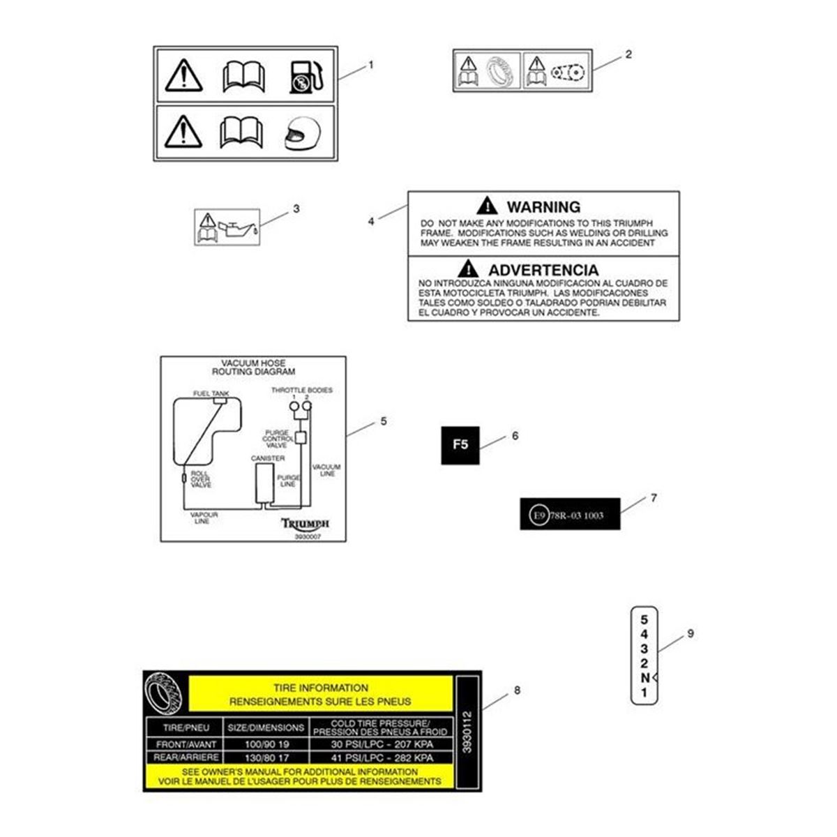 Bild von LABEL,FUEL TANK,BLACK