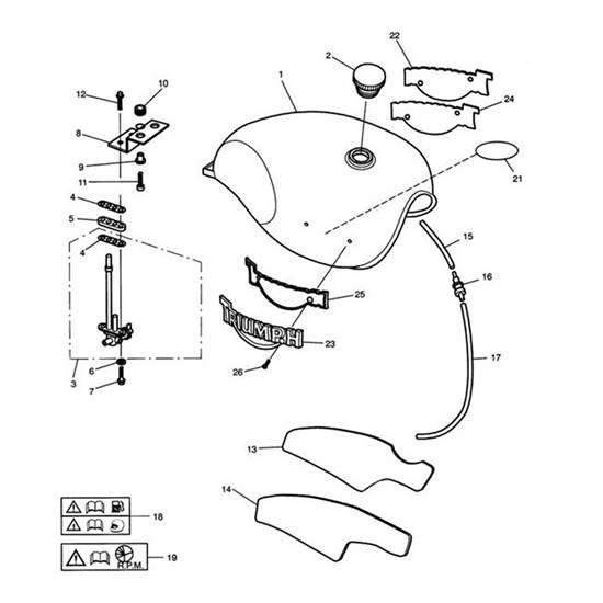 Bild von Label, Fuel Tank, White Text