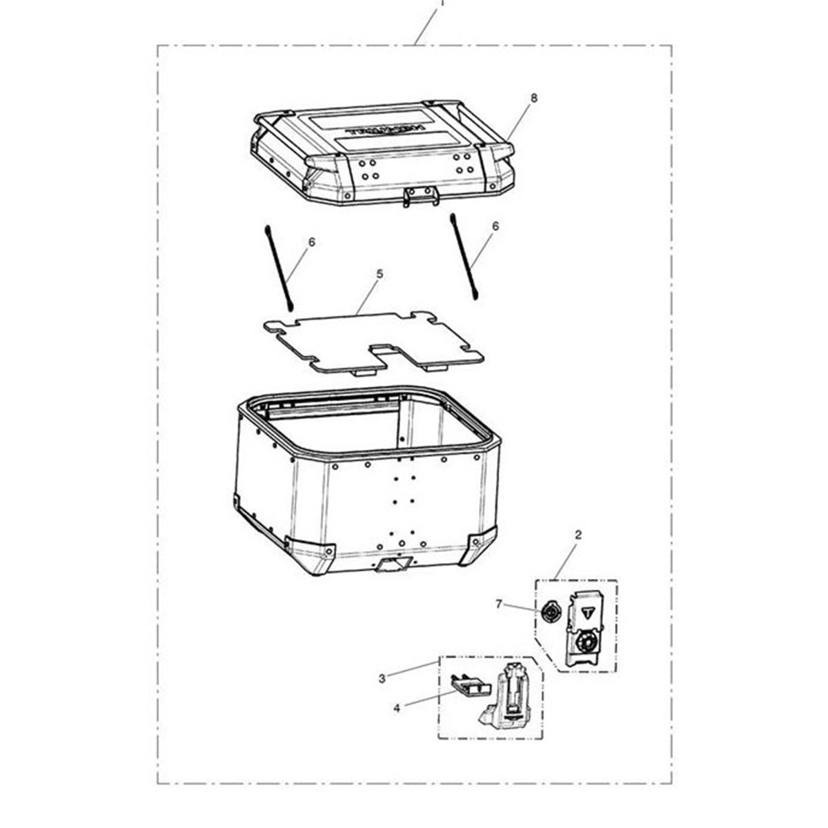 Bild von Latch Assy, Cast, Top Box