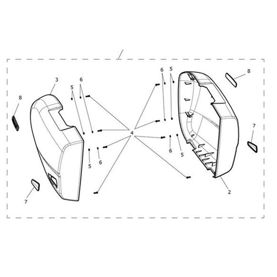 Bild von Lid Assy, Pannier, RH