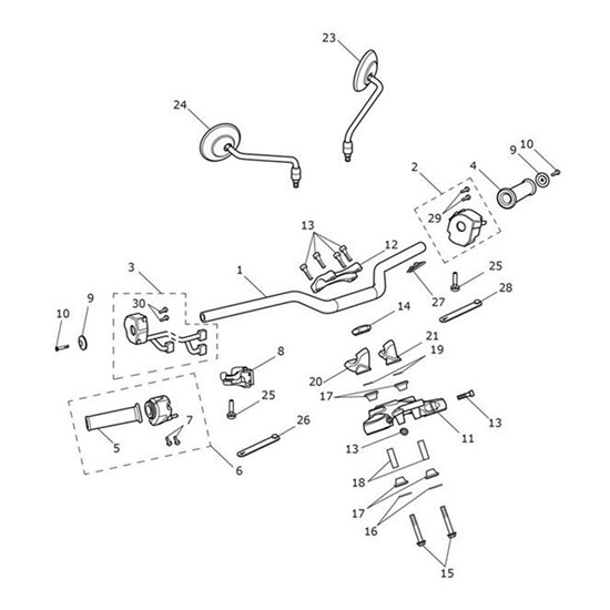 Bild von Lower Handlebar Clamp, LHS