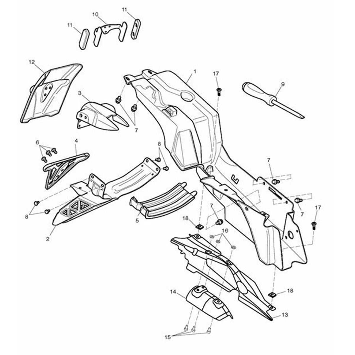 Bild von Main Number Plate Bracket