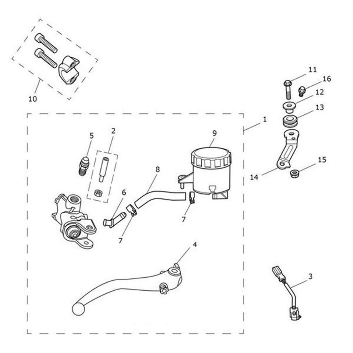 Bild von Master Cylinder, Front