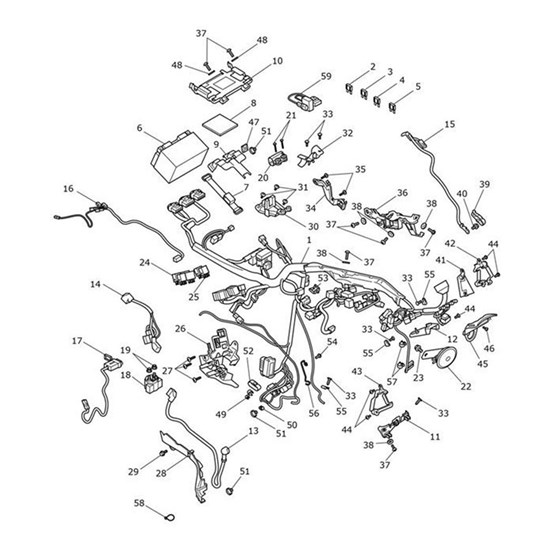 Bild von Moulding, Bracket, Connectors, Headstock, Rear