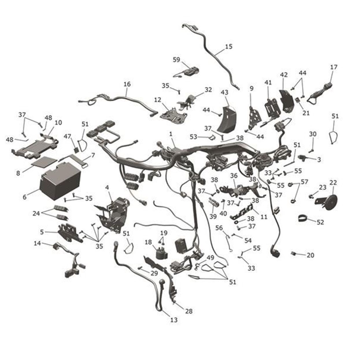 Bild von Moulding, Bracket, Connectors, Headstock Rear