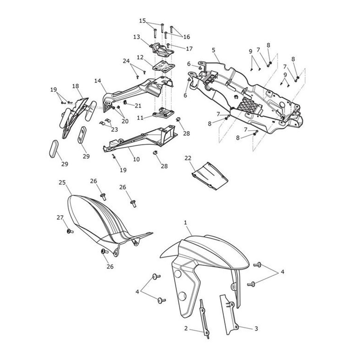 Bild von Mount, Pillion Seat Rear