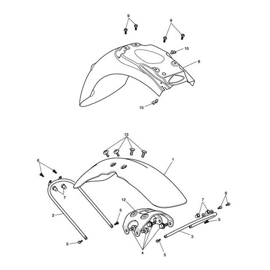 Bild von Mudguard Assy, Rear, Painted