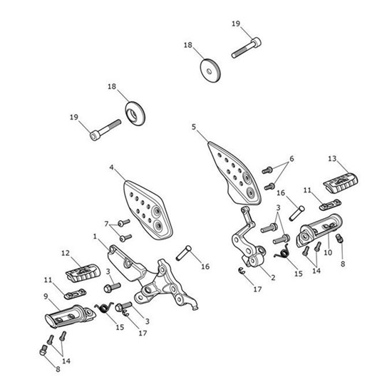 Bild von Nutplate, Footpeg