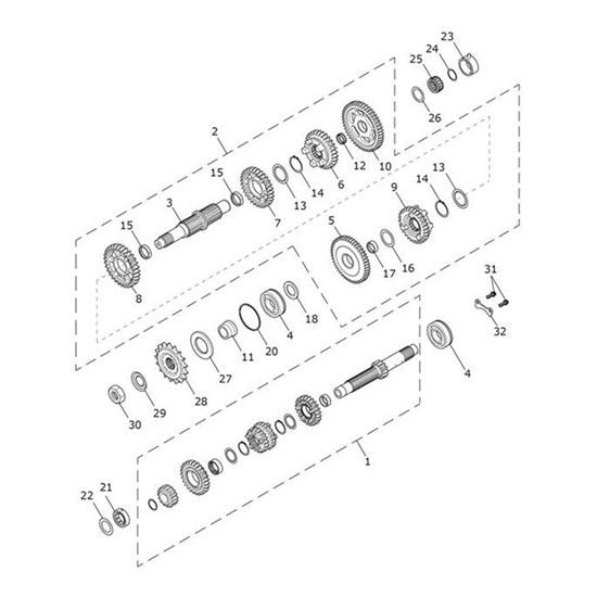 Bild von Output Shaft, Gearbox, 6 Speed