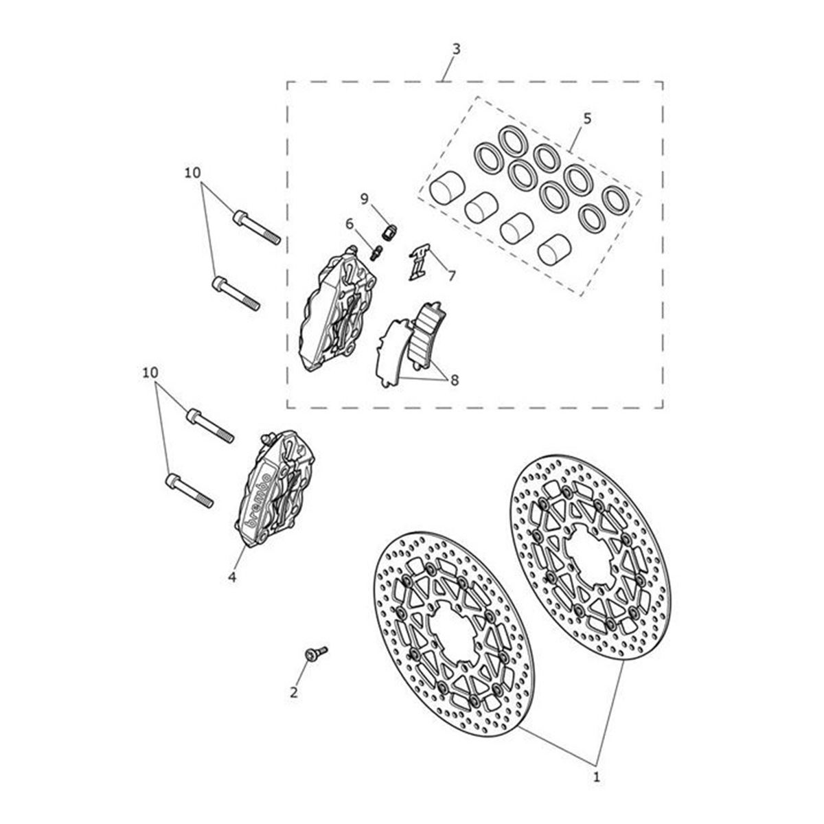Bild von Pad Set, Caliper, BRM10B, Inter