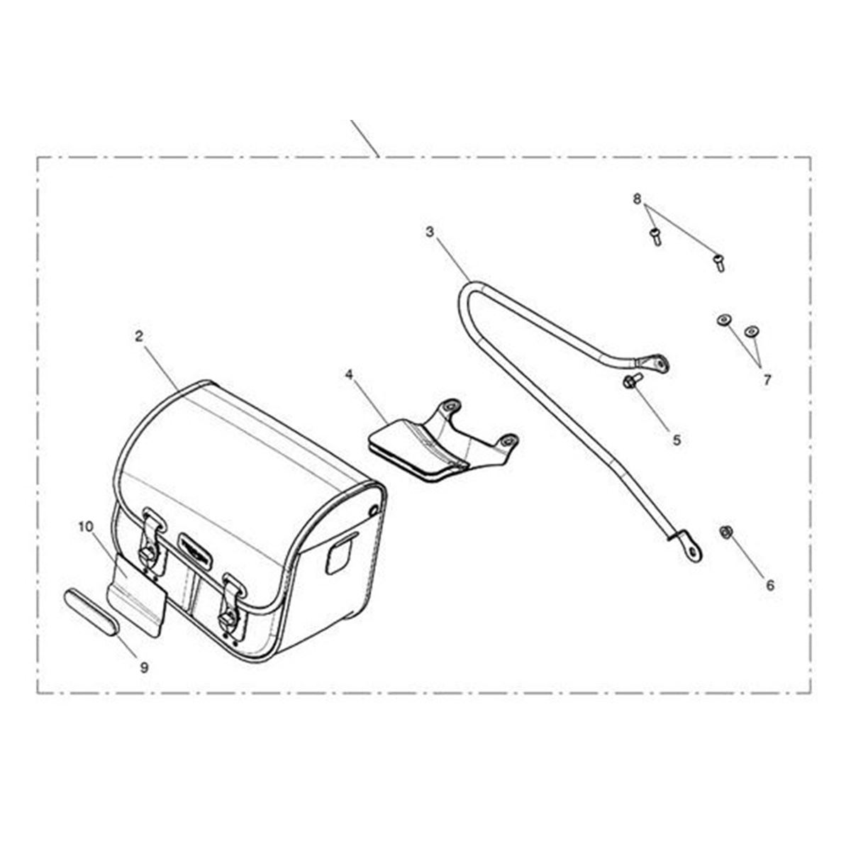 Bild von Pannier Rail, LHS, Chrome