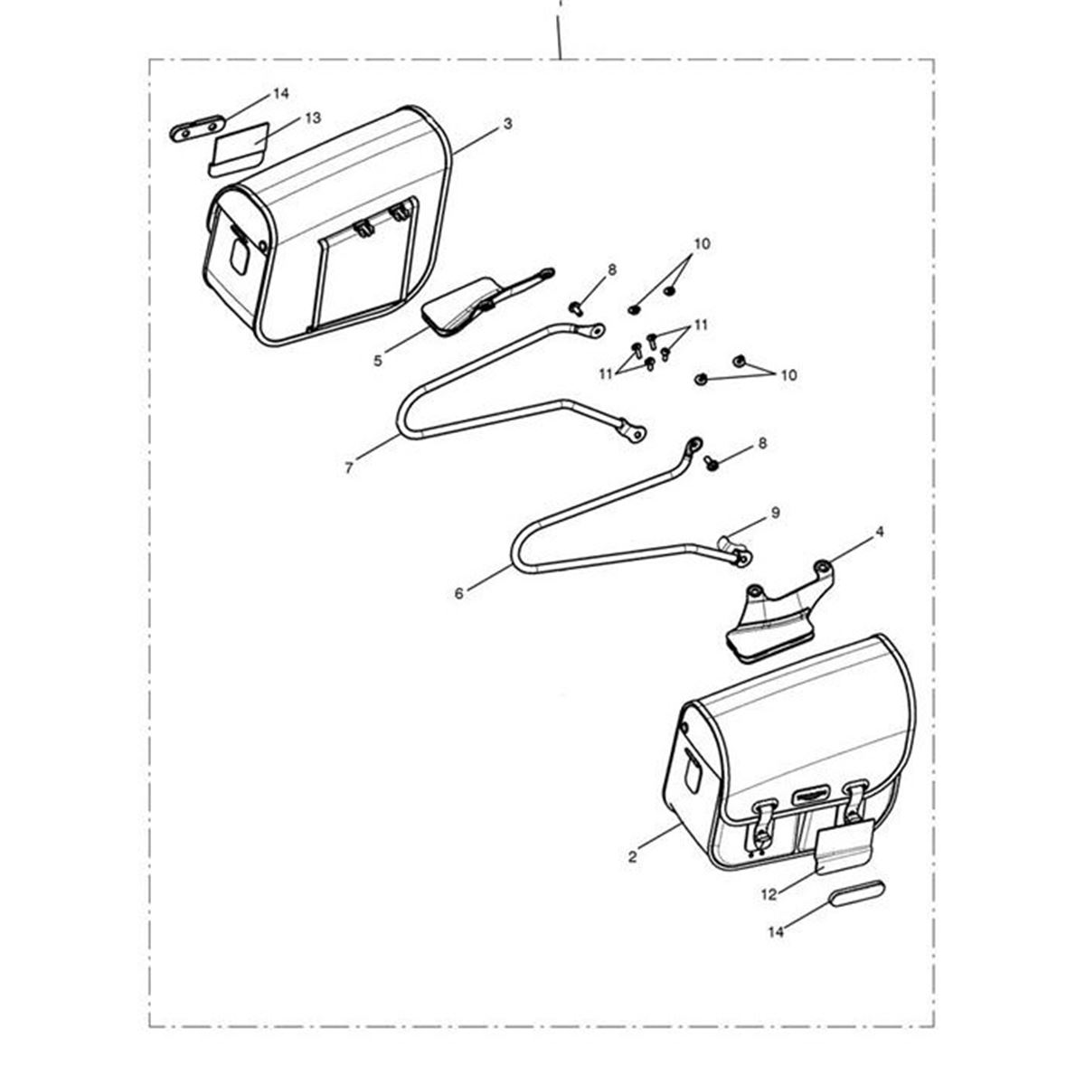 Bild von Pannier Rail, LHS, Chrome