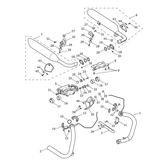 Bild von Pipe, Exhaust, Twin Skin, LH, Chromed