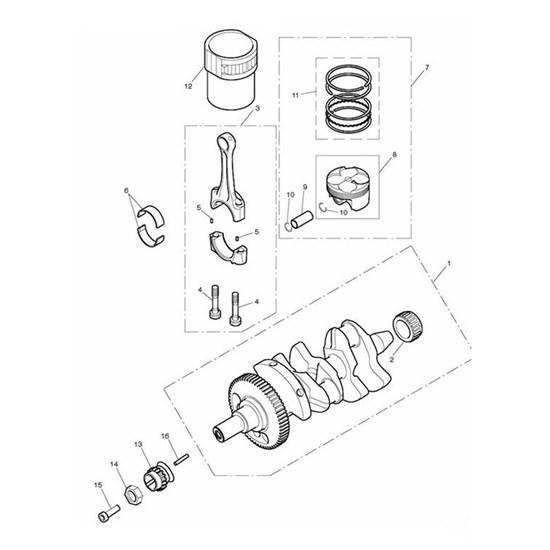 Bild von Piston & Circlip Assy