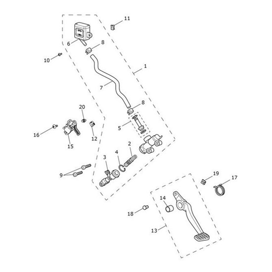 Bild von Push Rod Assy, M/Cyl, Rear