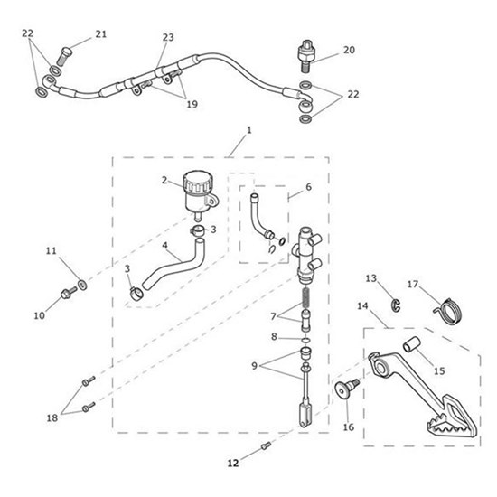 Bild von Push Rod Assy, Rear M/Cyl