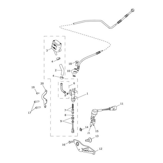 Bild von Push Rod Assy, Rear M/Cyl