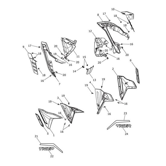Bild von Rad Cowl, FR, RH, Painted, Sapphire Black