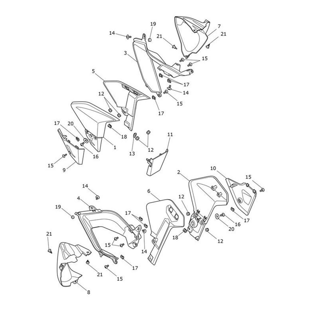 Bild von Rad Cowl, Lower, Front, LHS, Matt Graphite