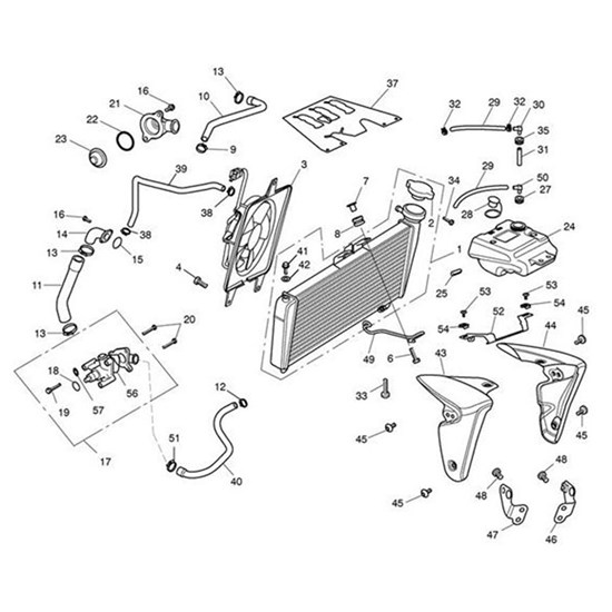 Bild von Radiator Cowl, LH, Pntd