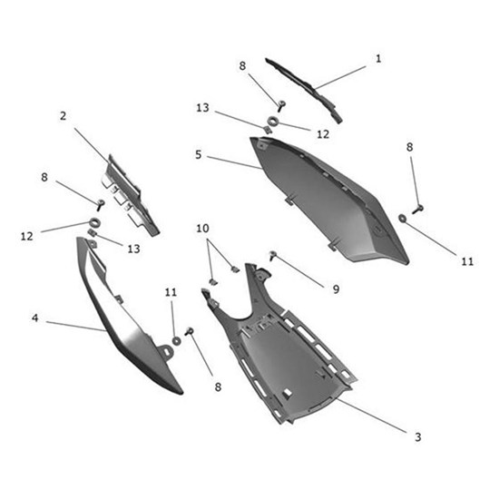 Bild von Rear Bodywork, LH, Jet Black